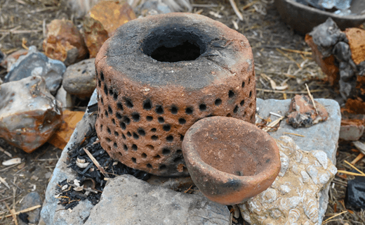 Ancient ceramic crucible